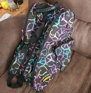 Ice skate bag rainbow peace signs